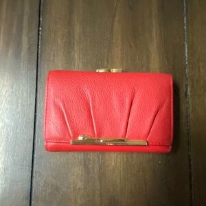 Cartier Panther Red Leather Women's Wallet